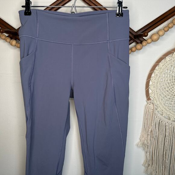 Lululemon Luxtreme Peri Purple Time to Sweat Crop Leggings - Picture 1 of 6